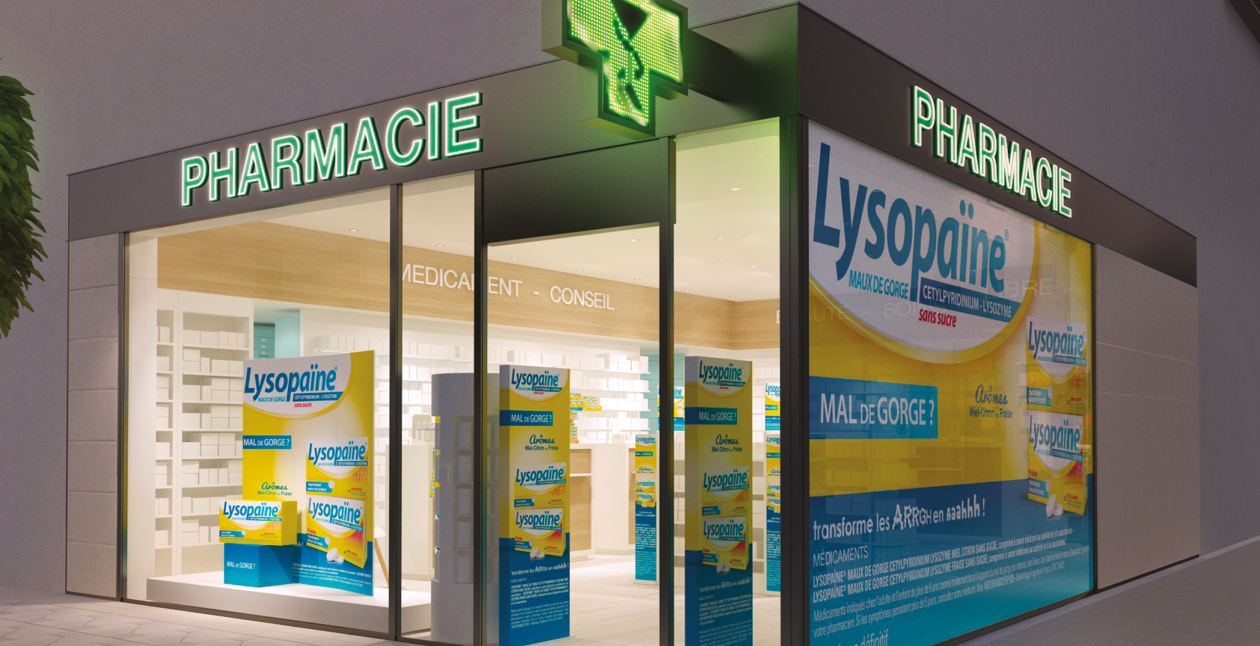 Lysopaine- Merchandising Pharmacie
